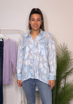 Camicia con ricamo Flos
