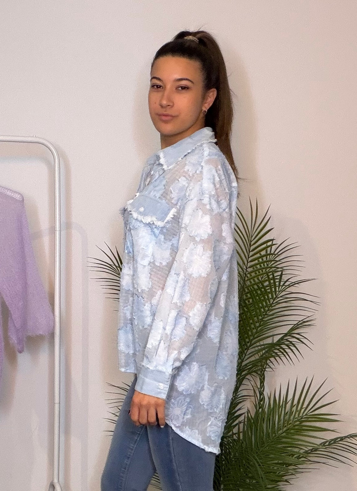 Camicia con ricamo Flos