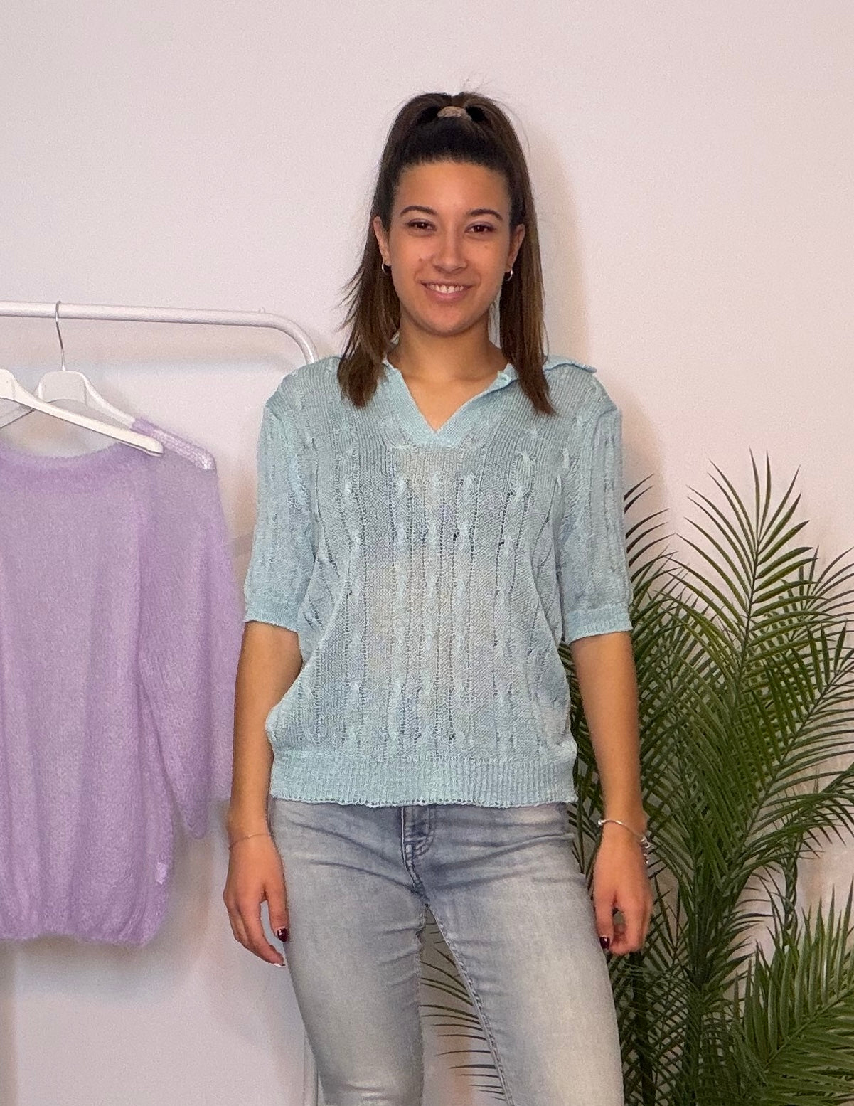 Polo in maglia Halo