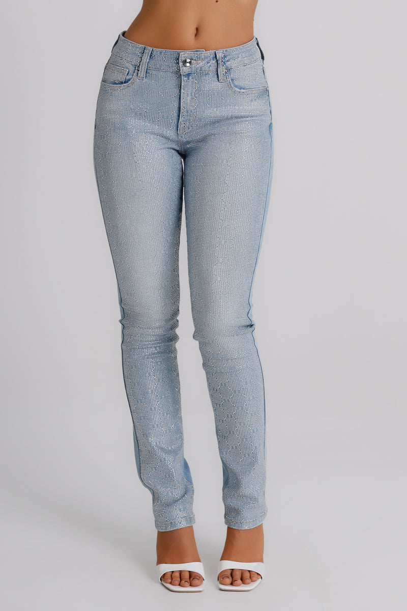 Jeans skinny con strass Elle MET Jeans