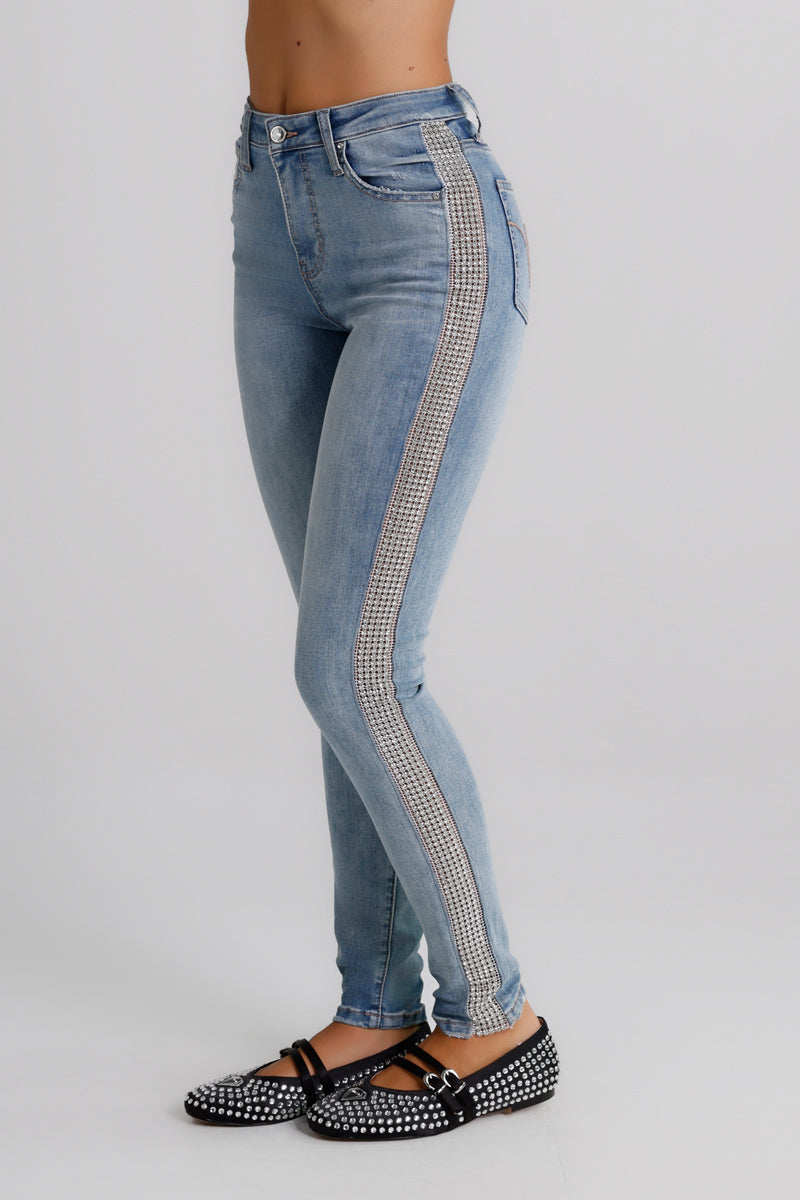 Jeans skinny con strass Kate MET Jeans