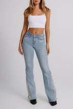 Jeans flare con strass Roxanne MET Jeans