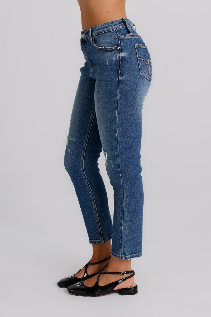 Jeans a gamba dritta con strappi Candice MET Jeans