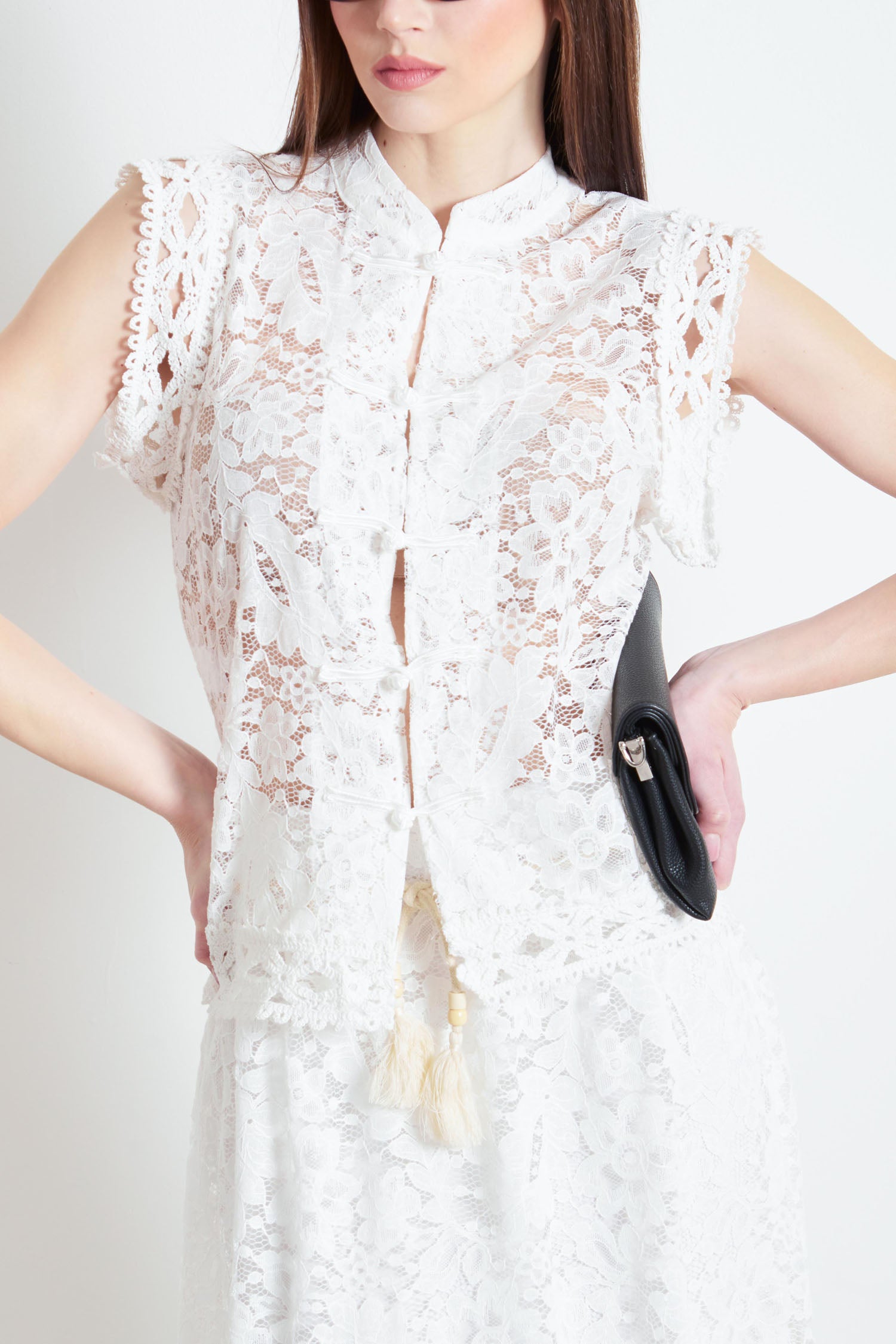Top in pizzo Lacy